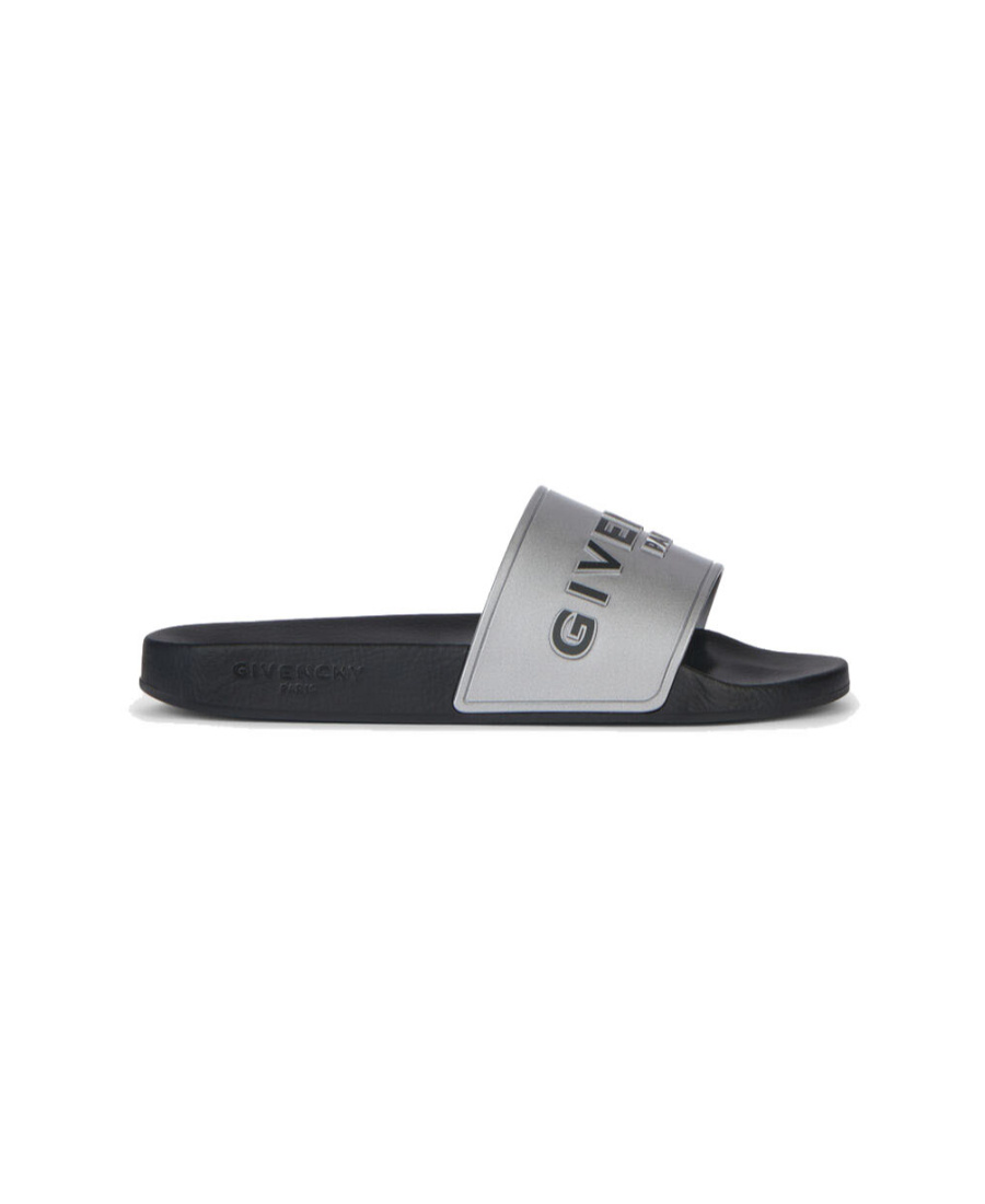 Givenchy Logo-print Slip-on Slides In White
