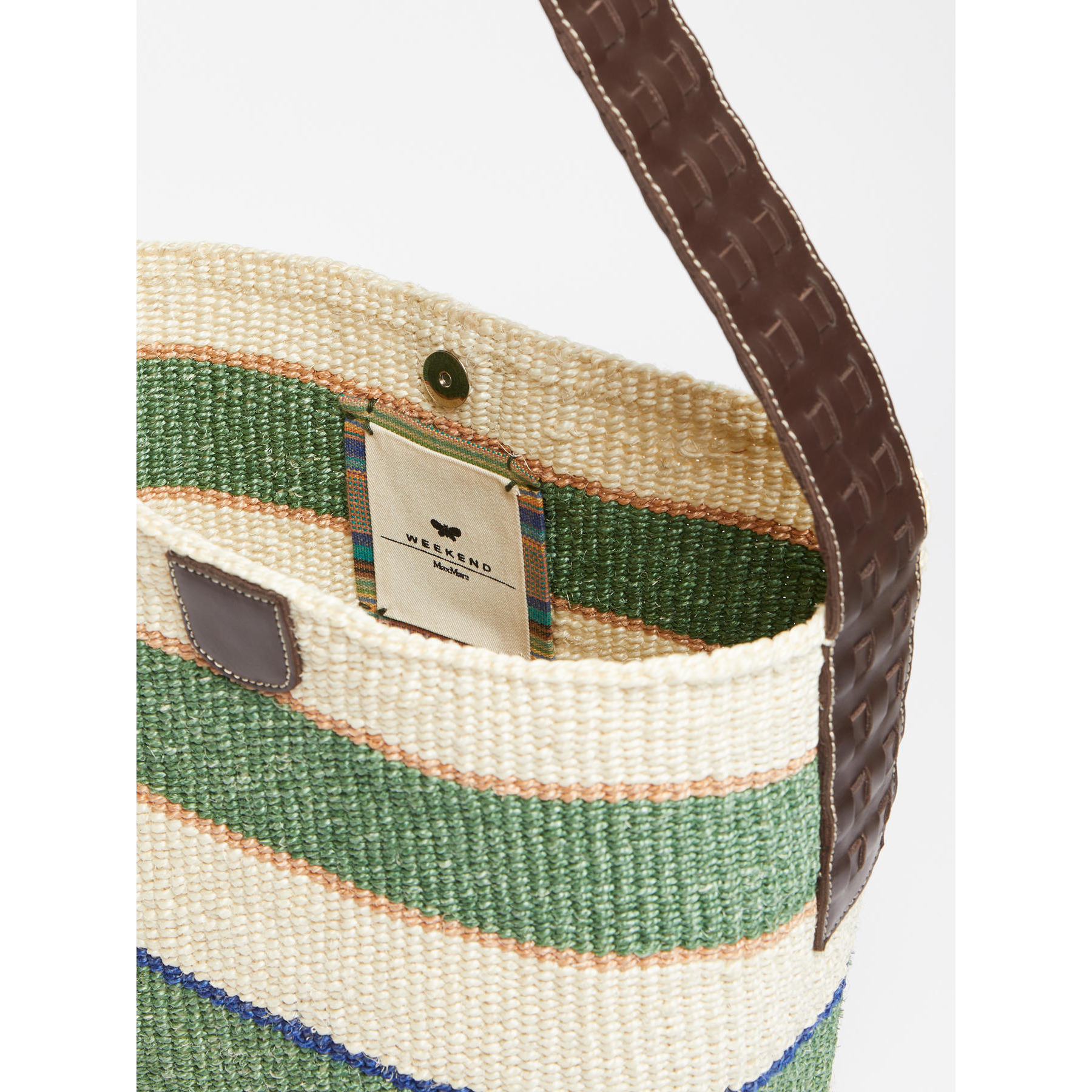 Weekend Max Mara Colorblock Shoulder Bag In White