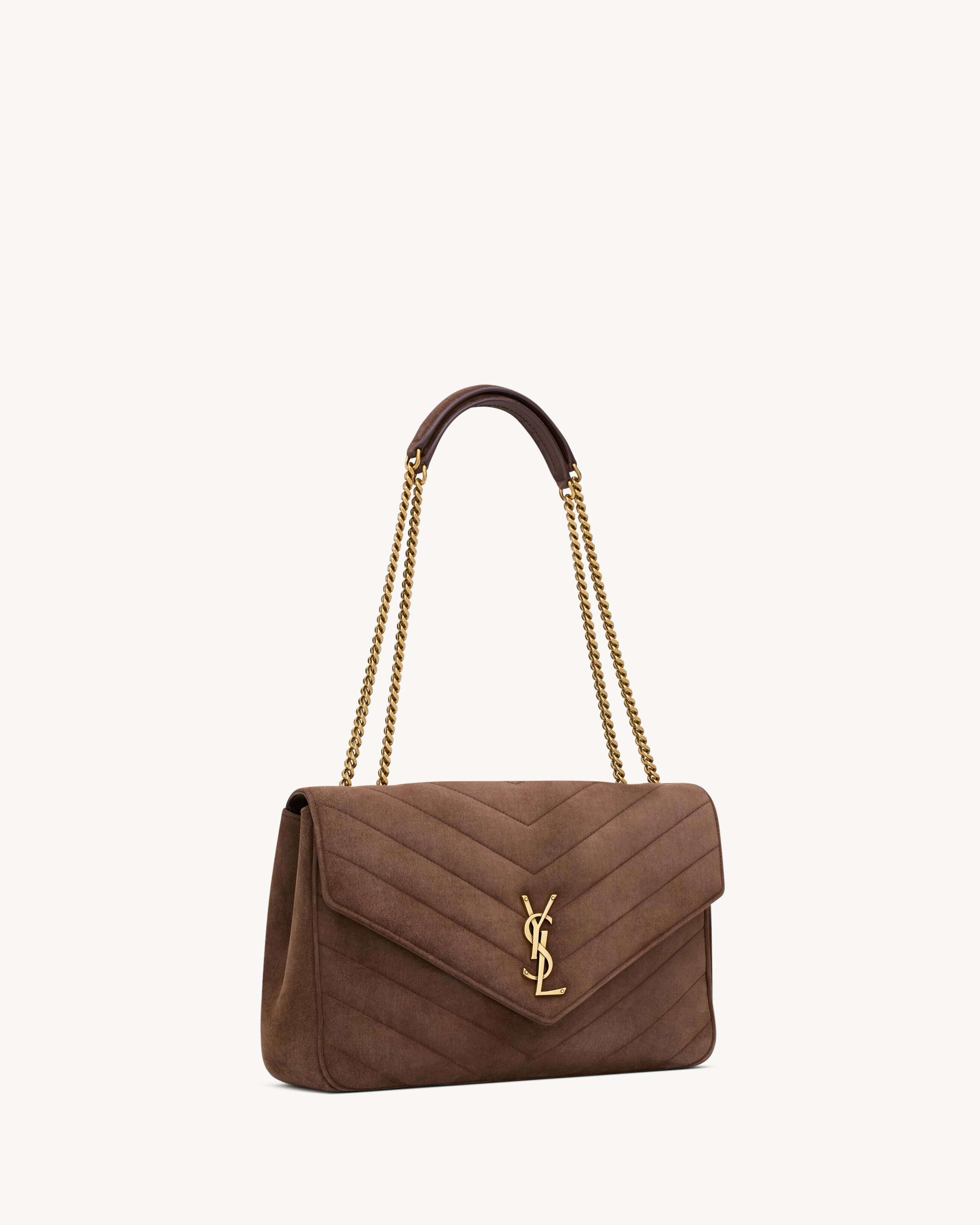 Saint Laurent Loulou Large Quilted Suede Bag