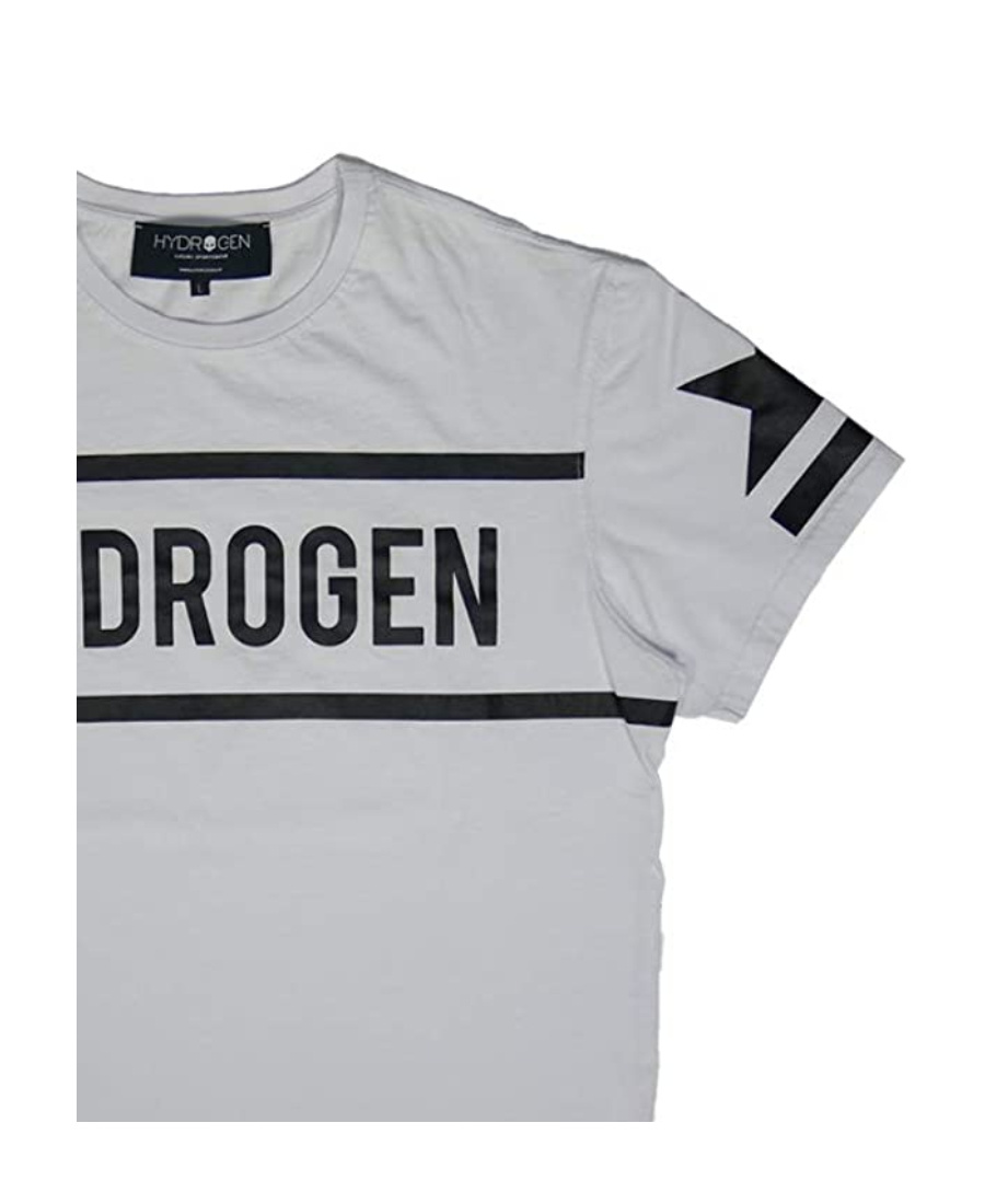 Hydrogen T-shirt With Round Neck And Short Sleeves In Gray