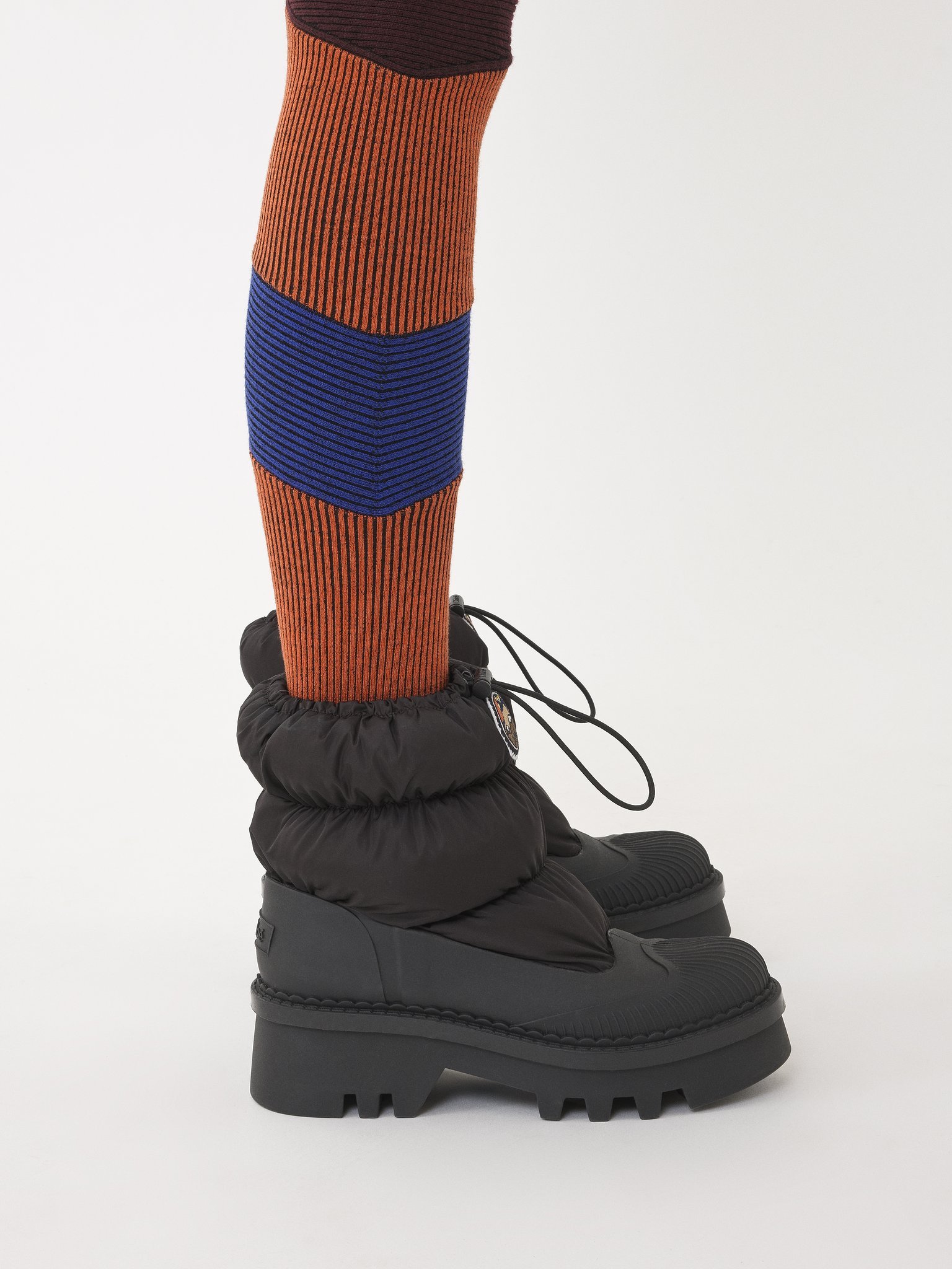 Chloé Chloe Black Nylon And Rubber Raina Boots In Black
