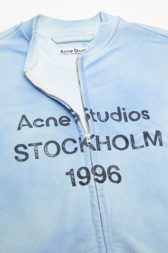 ACNE STUDIOS LOGO-PRINT ZIP-UP SWEATSHIRT