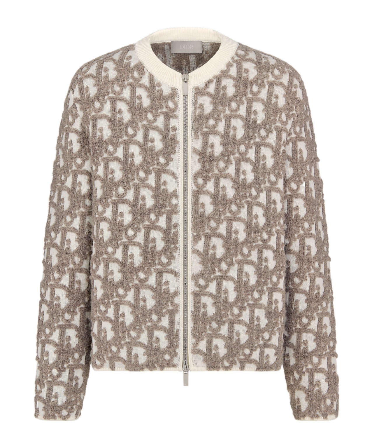 Dior Homme カーディガン　ラナウール100% Dior Men Oblique Wool And Cotton Blend Jacquard Cardigan In