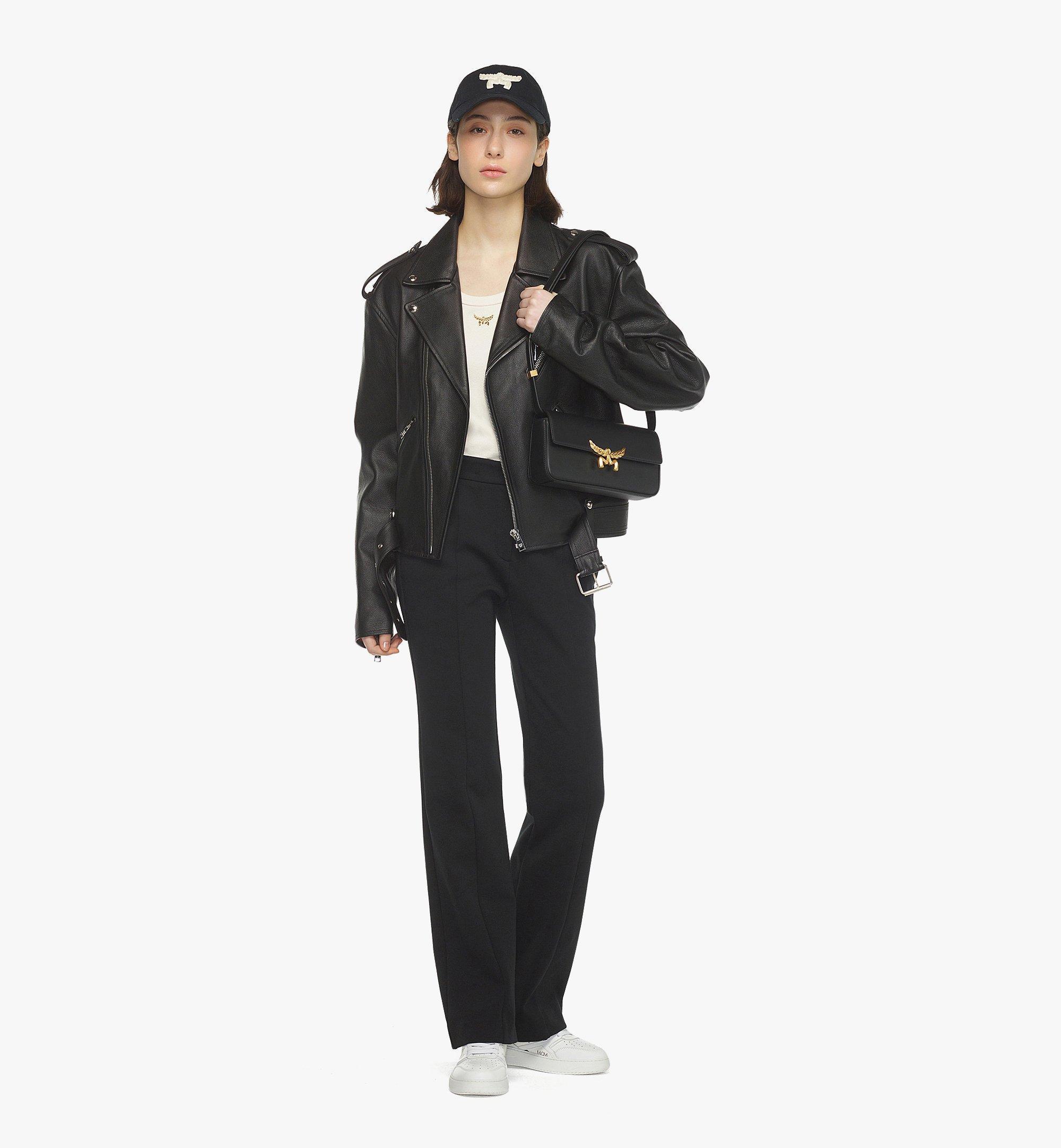 Mcm Flip Shoulder Bag In Black