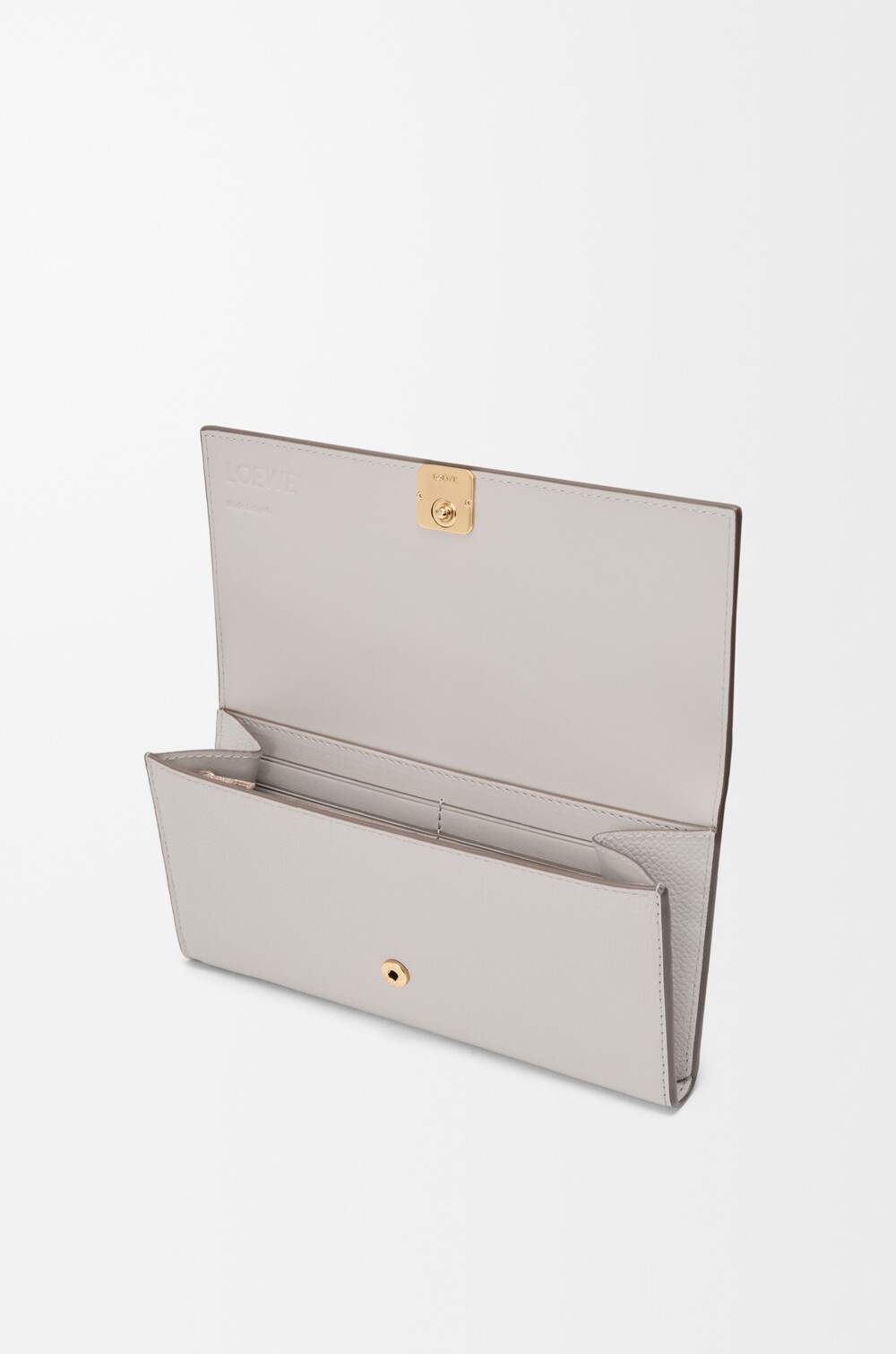 Loewe Anagram Continental Wallet In Pebble Grained Calfskin In Gray