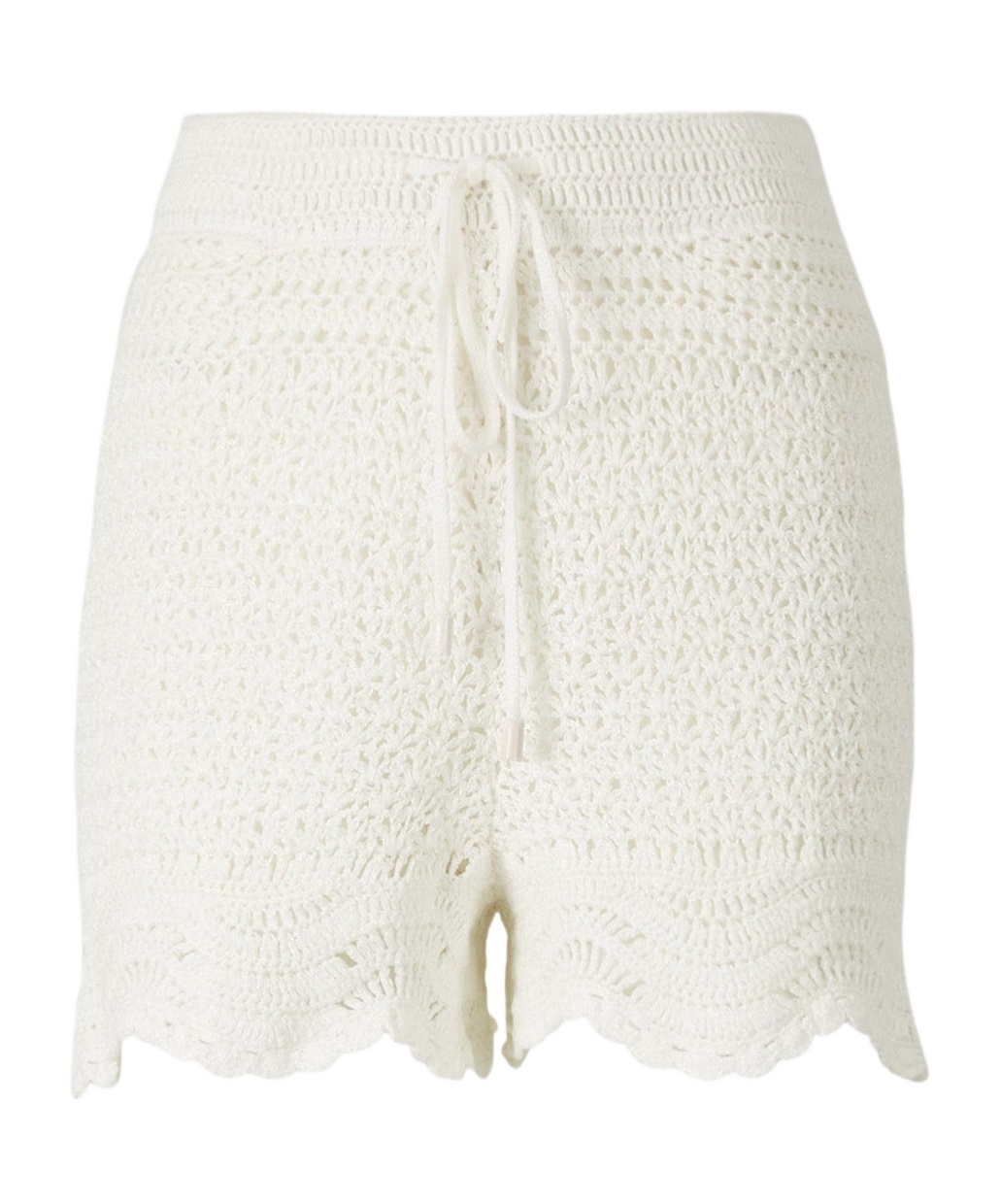 Zimmermann Lightburst Crochet Shorts In White