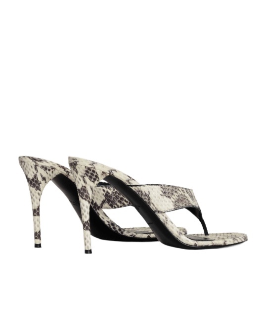 Alaïa Infradito Thong Mules In Elaphe In Multi