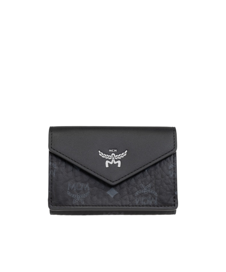 Mcm Folding Wallet In Black