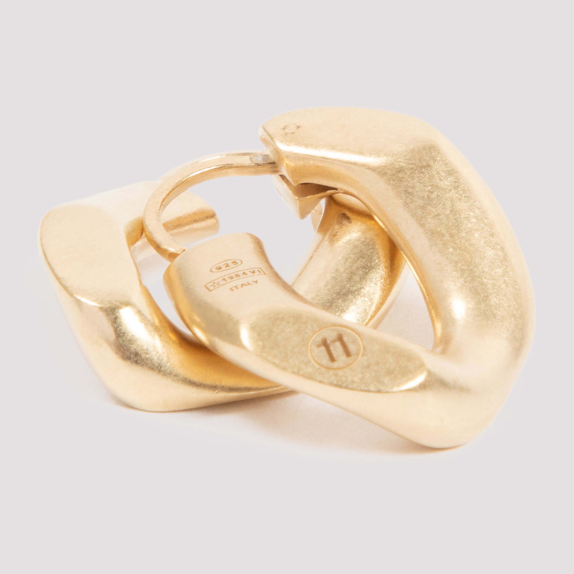 Maison Margiela Twisted Chain Earrings In Yellow