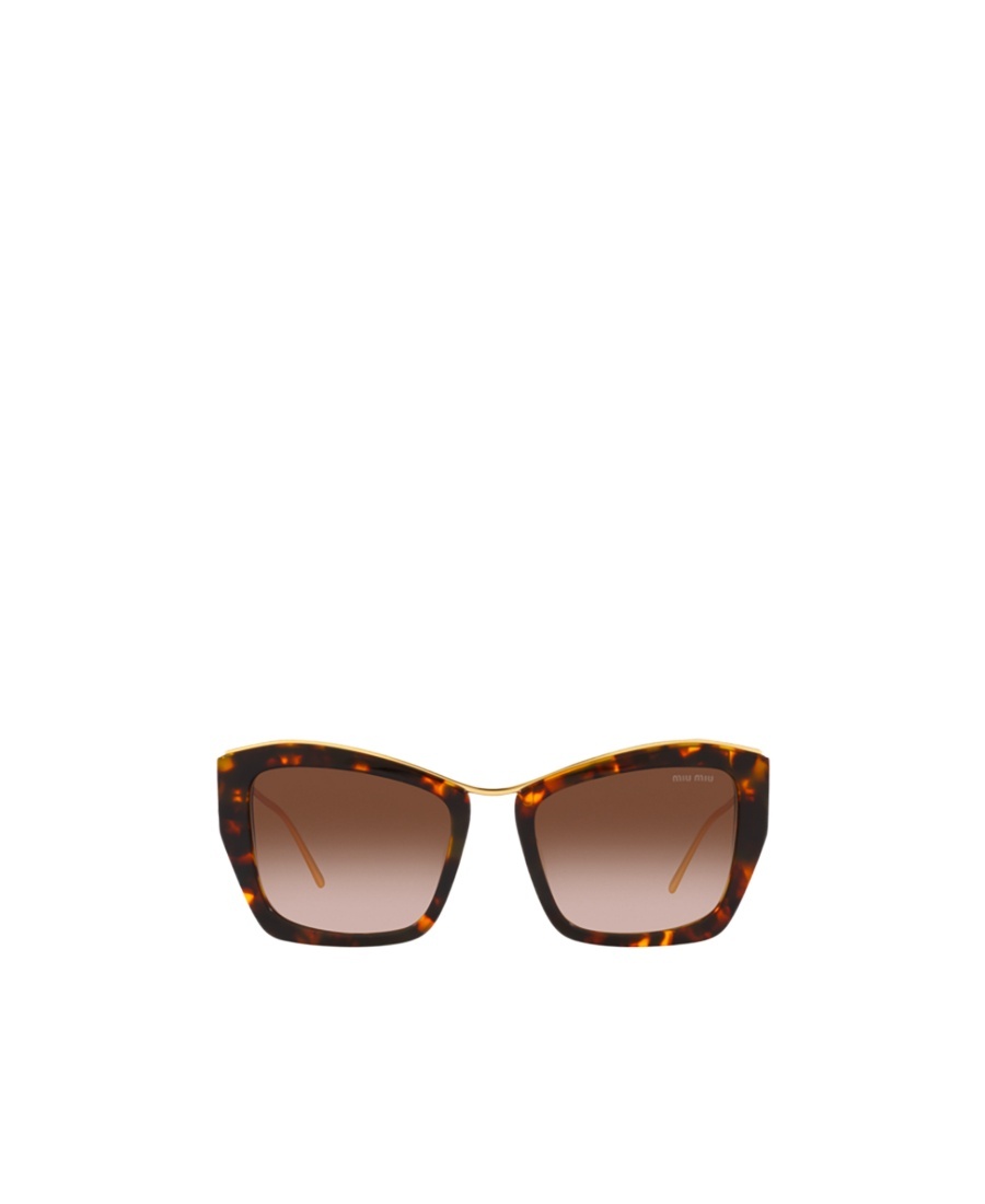 Miu Miu Logo Sunglasses In Brown