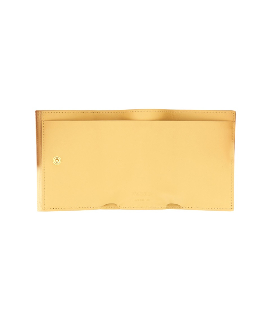 Jil Sander Logo-stamp Leather Coin Purse In Nude