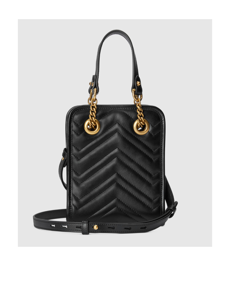 Gucci Mini Marmont Crossbody Bag In Black