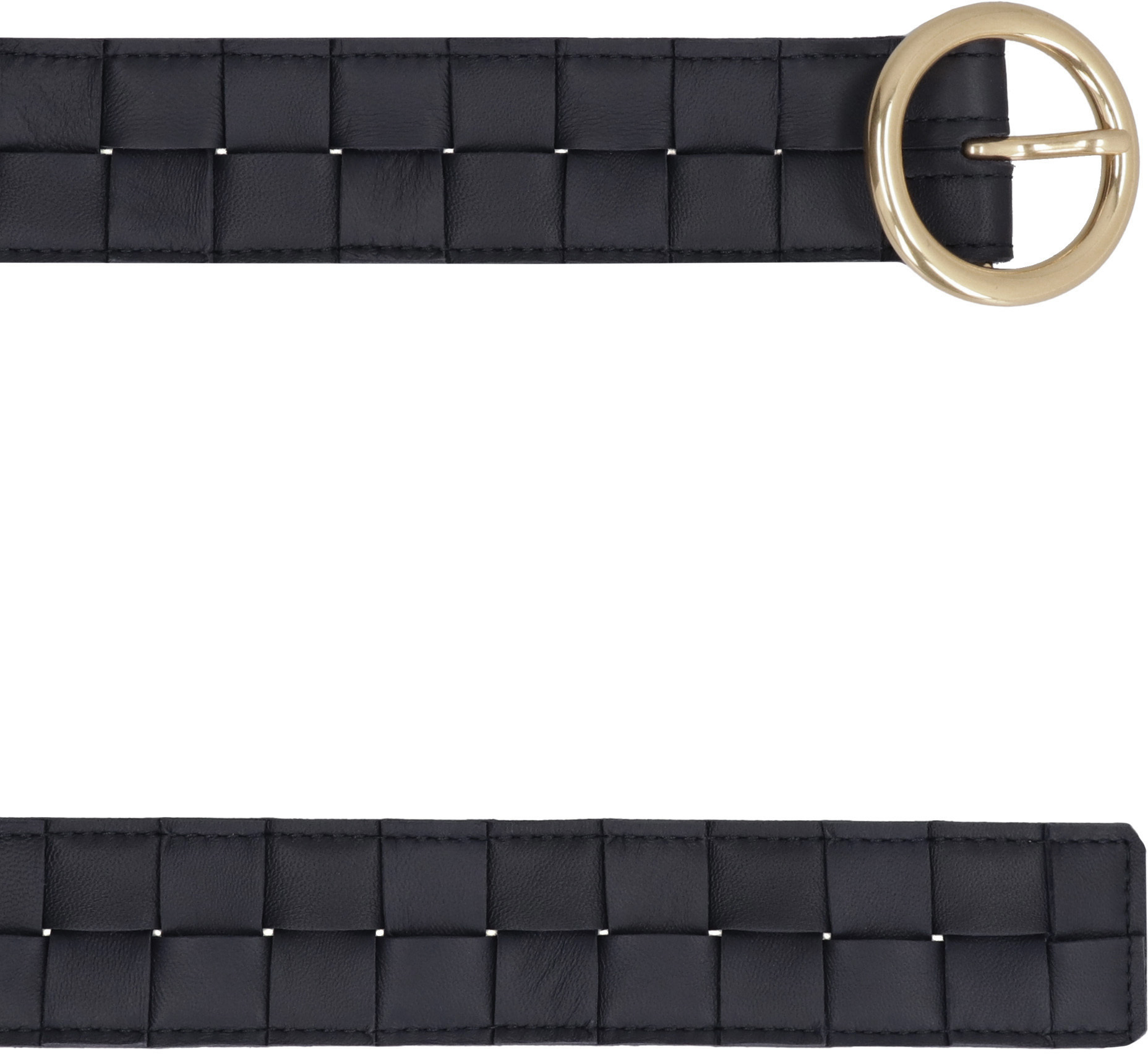 Bottega Veneta Women's Leather Belt In Black