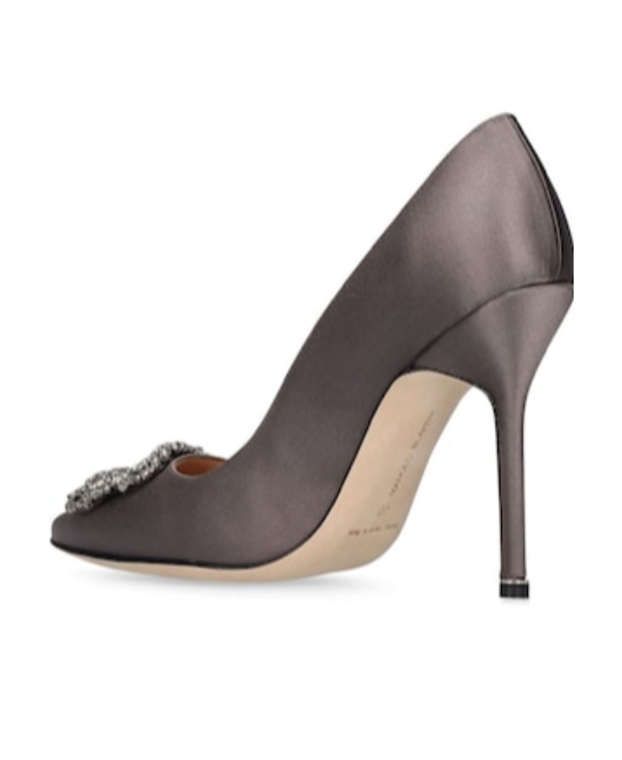 MANOLO BLAHNIK LOGO SHALLOW-MOUTHED HIGH HEELS