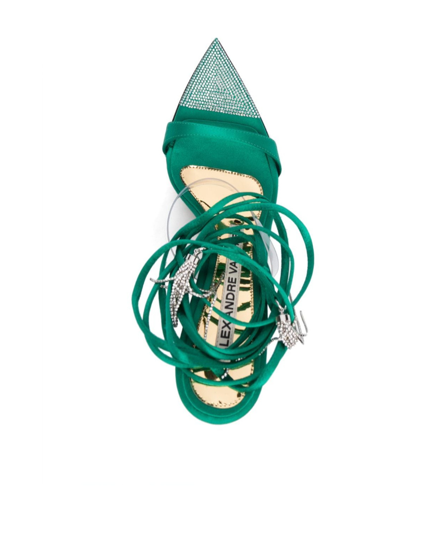 Alexandre Vauthier Pointed High-heeled Sandals In Green