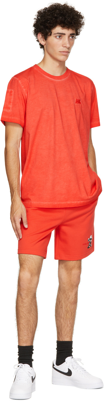 Helmut Lang Logo T-shirt In Orange