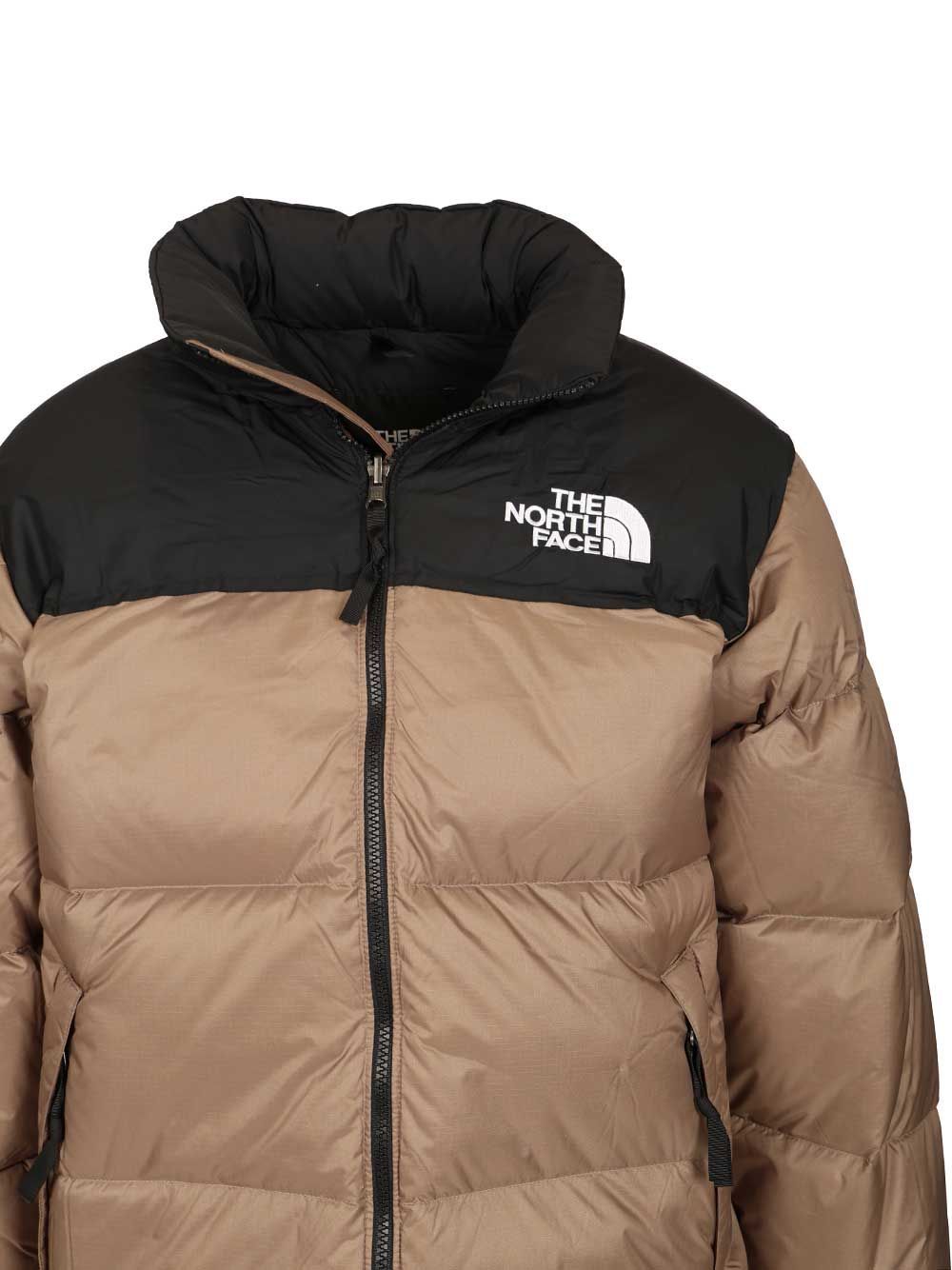 The North Face 1996 Retro Nuptse Puffer Jacket In Brown And Black In Multi