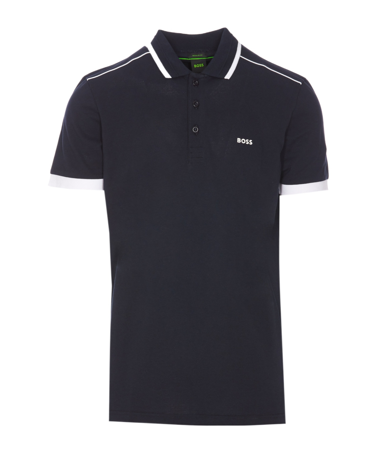 Hugo Boss Logo-print Cotton Polo Shirt In Black