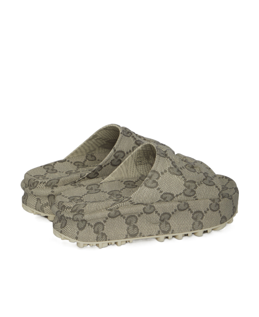 Gucci Interlocking G Slides In Gray