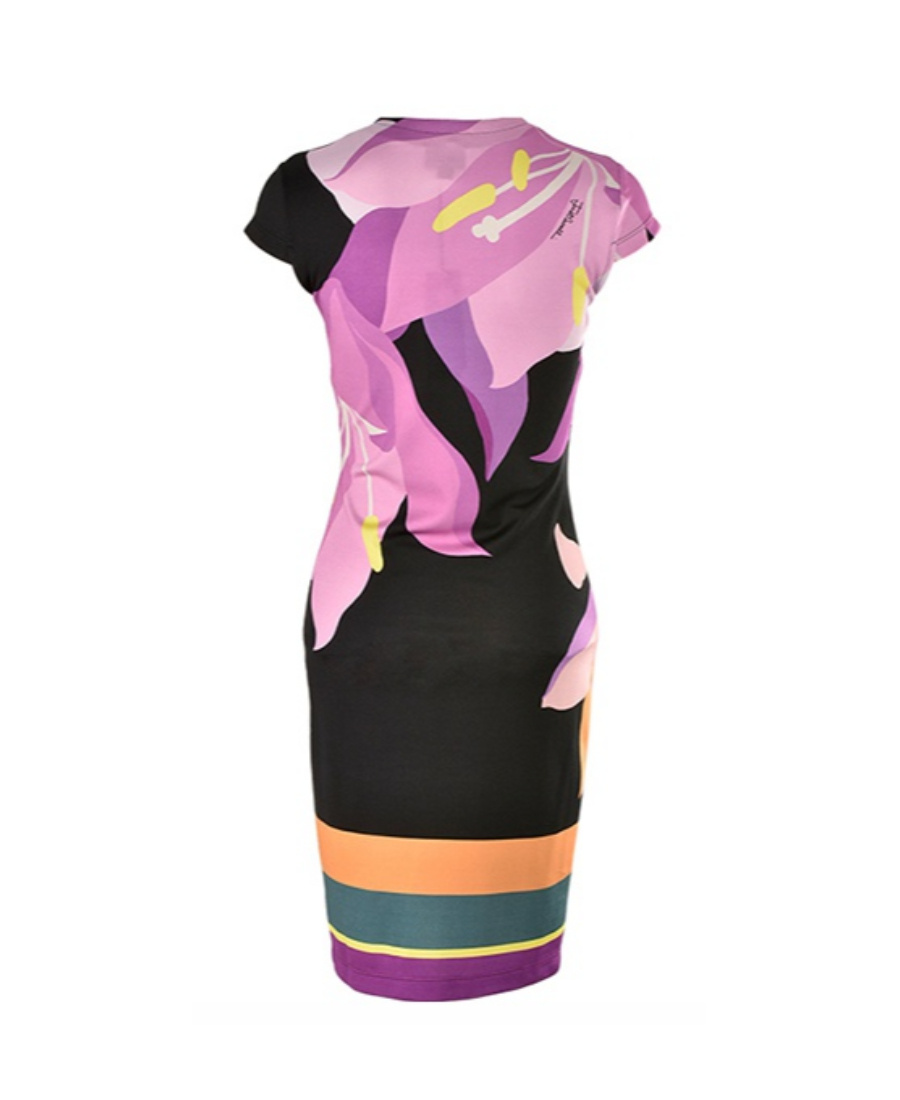 Shop Just Cavalli Printed Dress In Multicolor