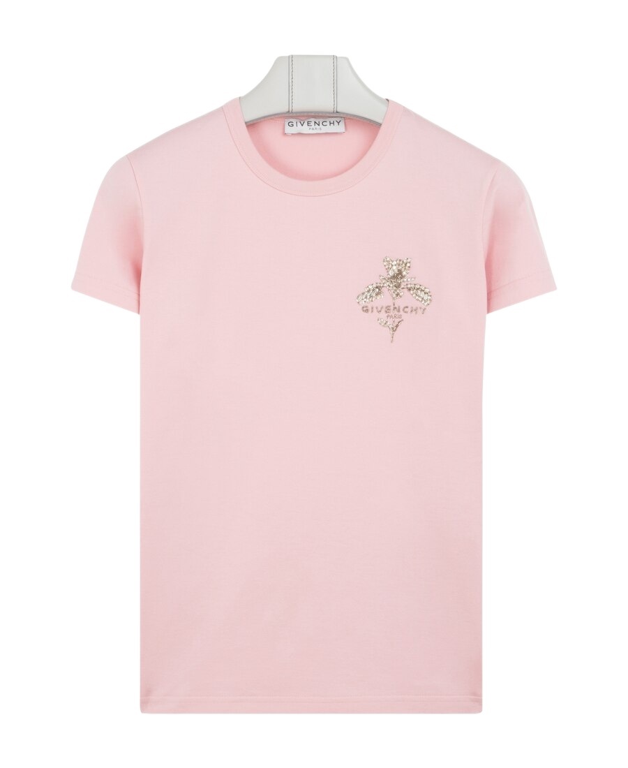 Givenchy Logo Embroidered T-shirt In Pink