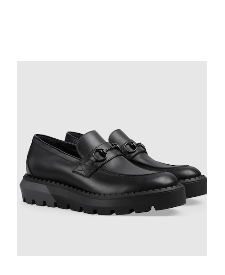 Gucci Horsetbit-embellished Chunky Loafers In Black