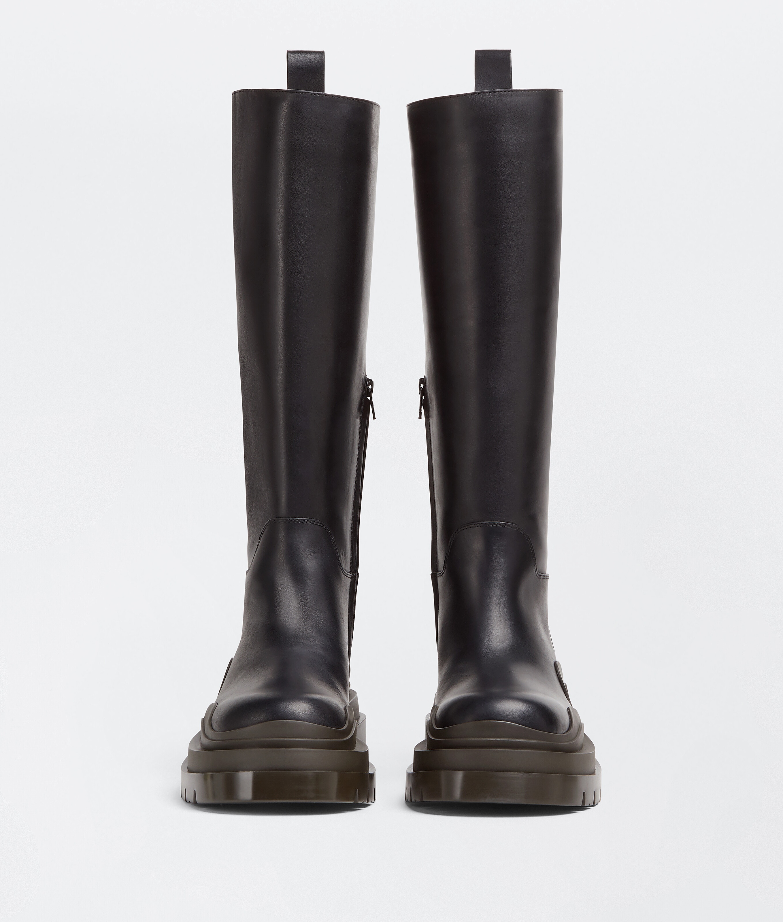 Bottega Veneta Round-toe Knee-high Boots In Black