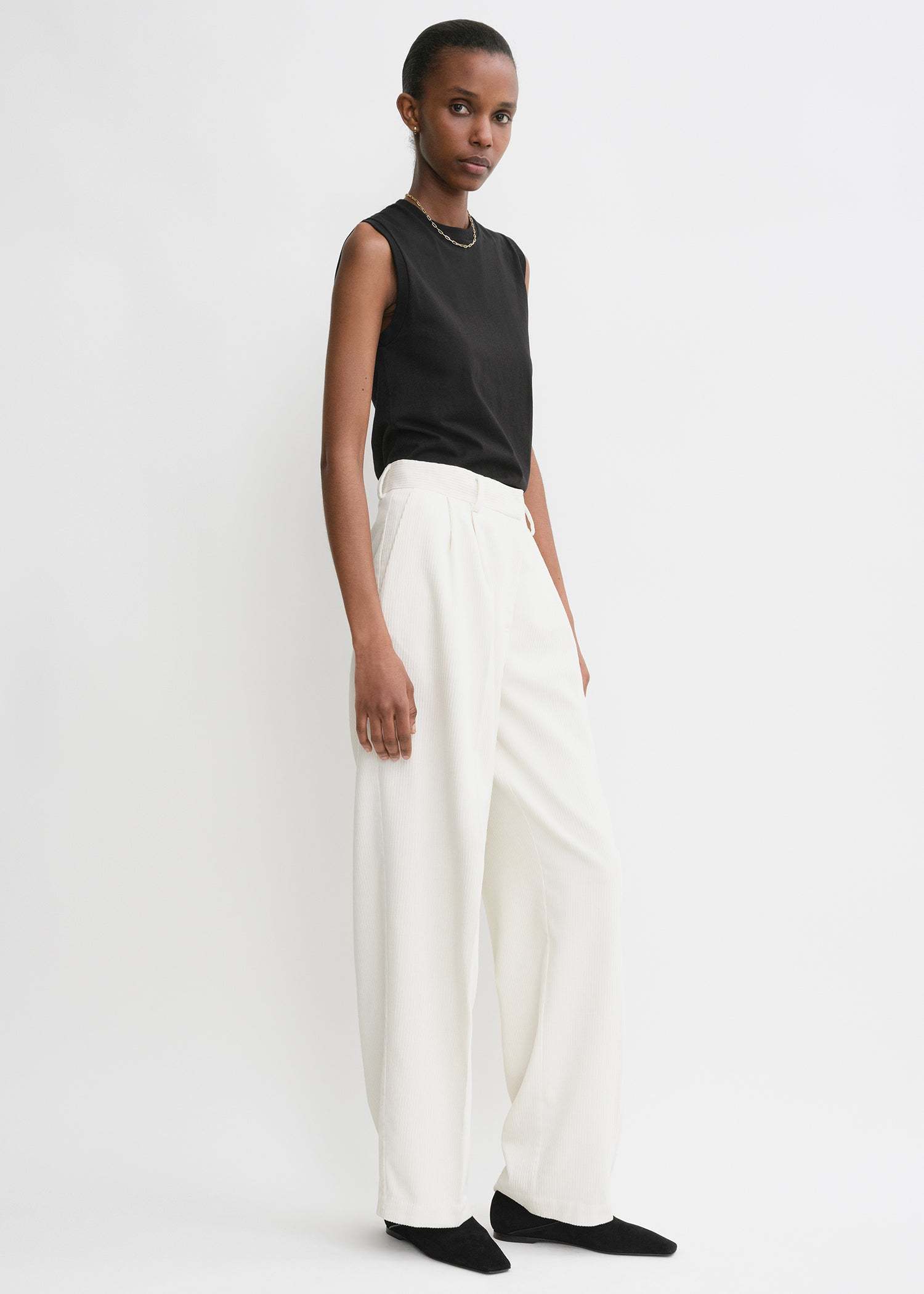 Totême Belt-loop Casual Pants In White