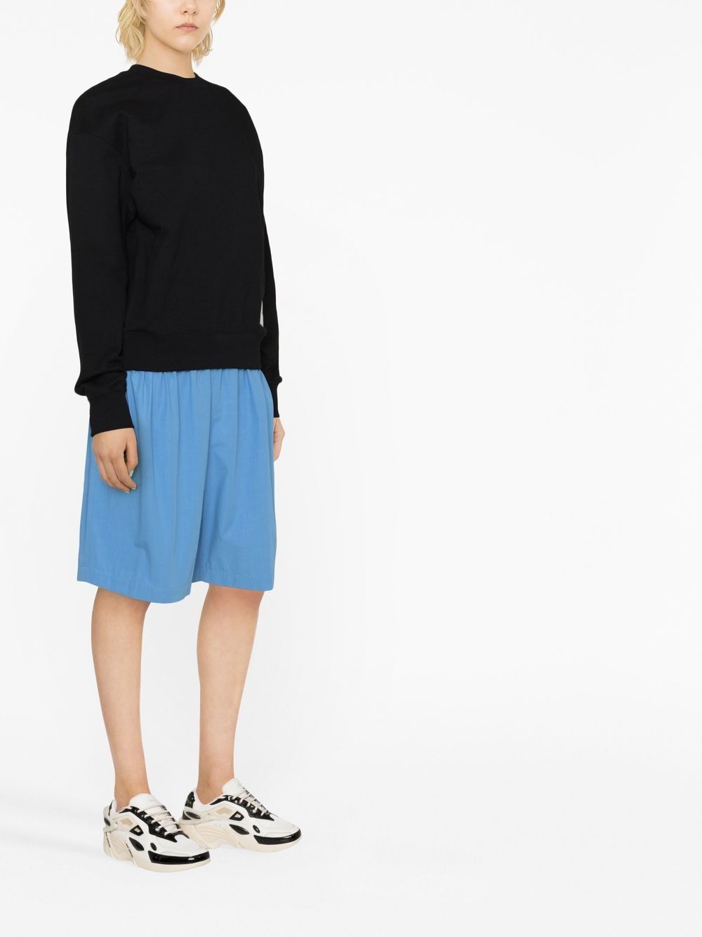 Jil Sander Logo-patch Cotton Sweatshirt In Black