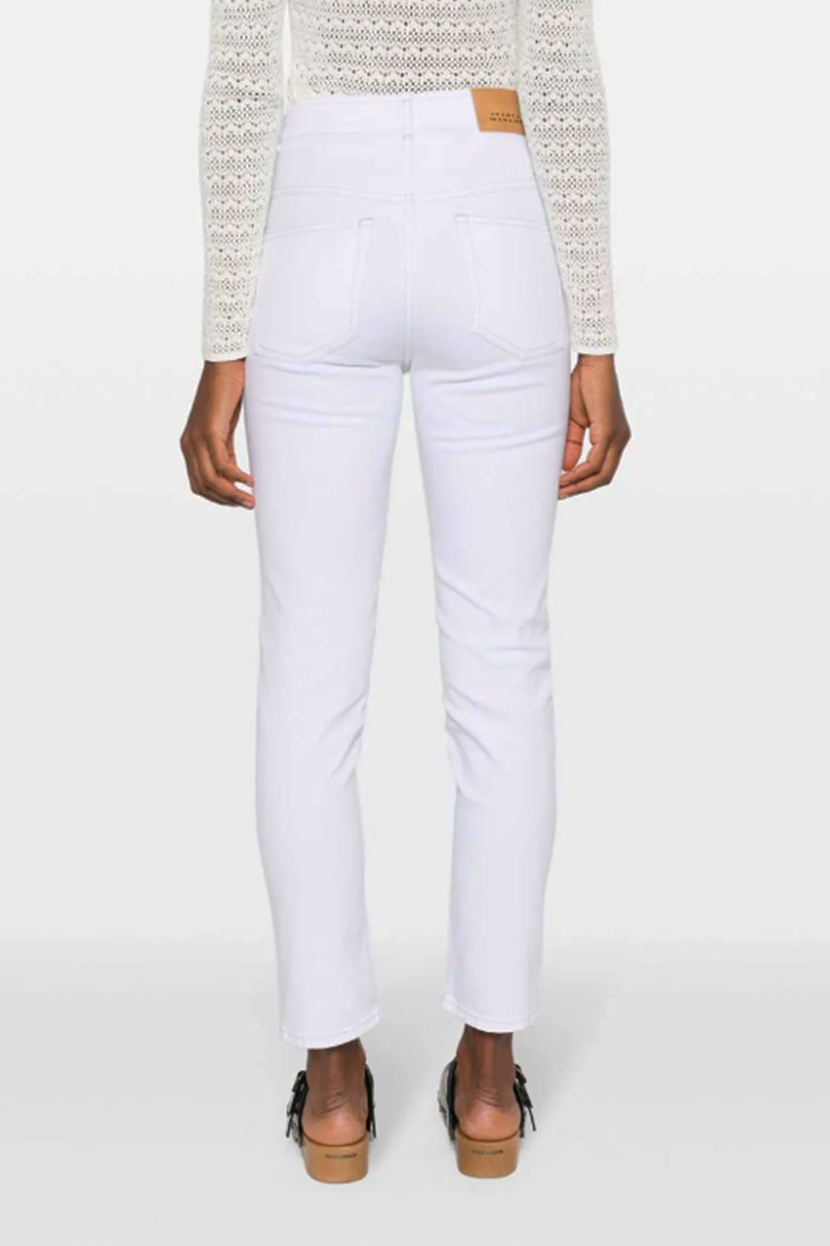 ISABEL MARANT LOGO LOGO DENIM TROUSERS