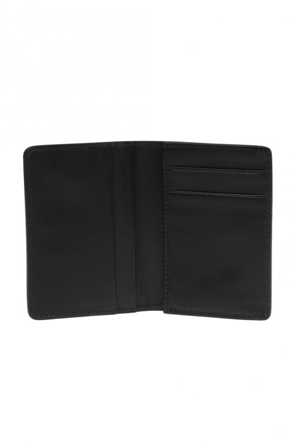 Apc Stefan Leather Cardholder In Black