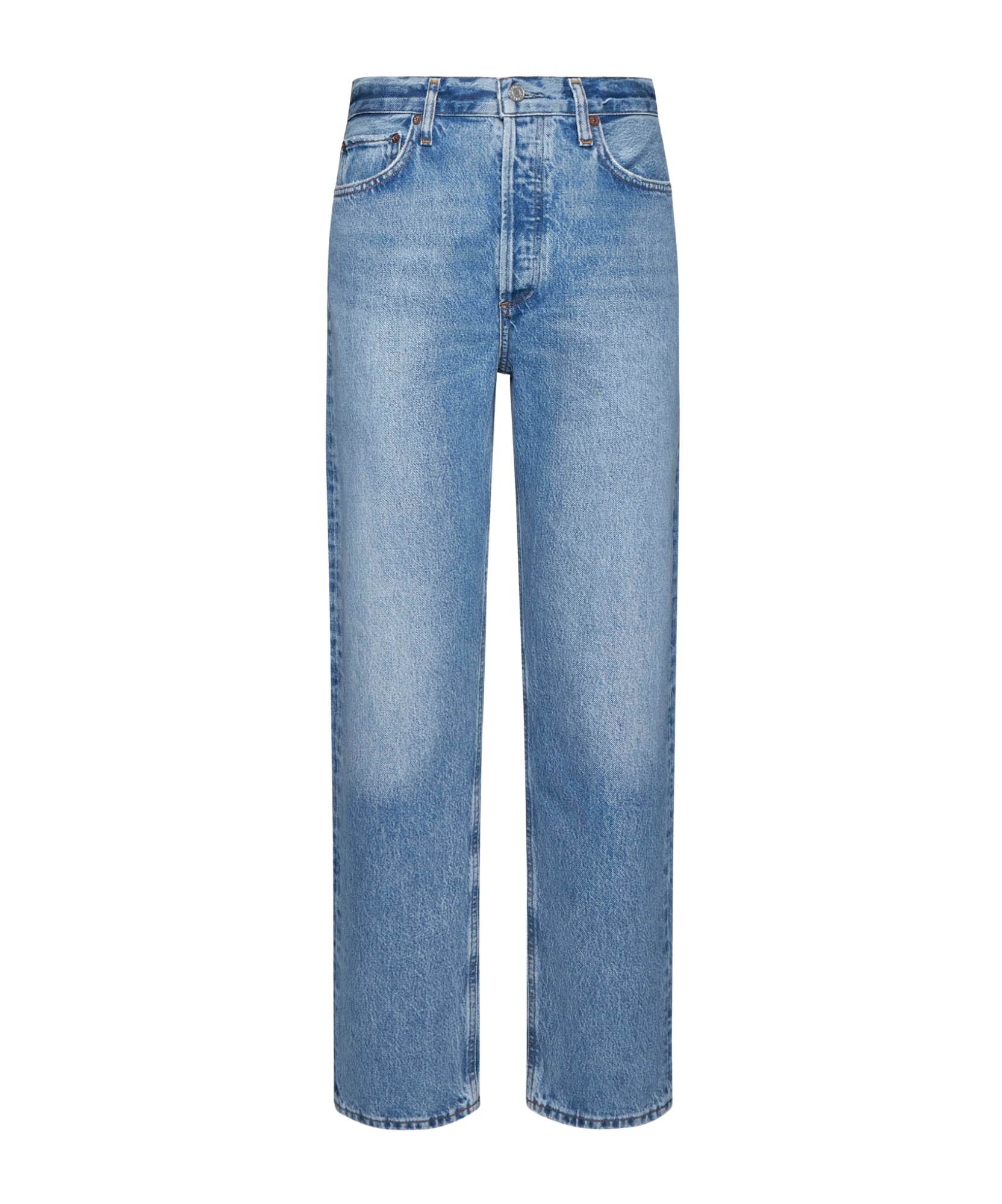 Agolde High-waisted Straight-leg Jeans In Blue