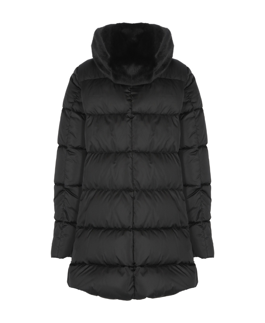 Herno Laminar Hooded Padded Coat In Black