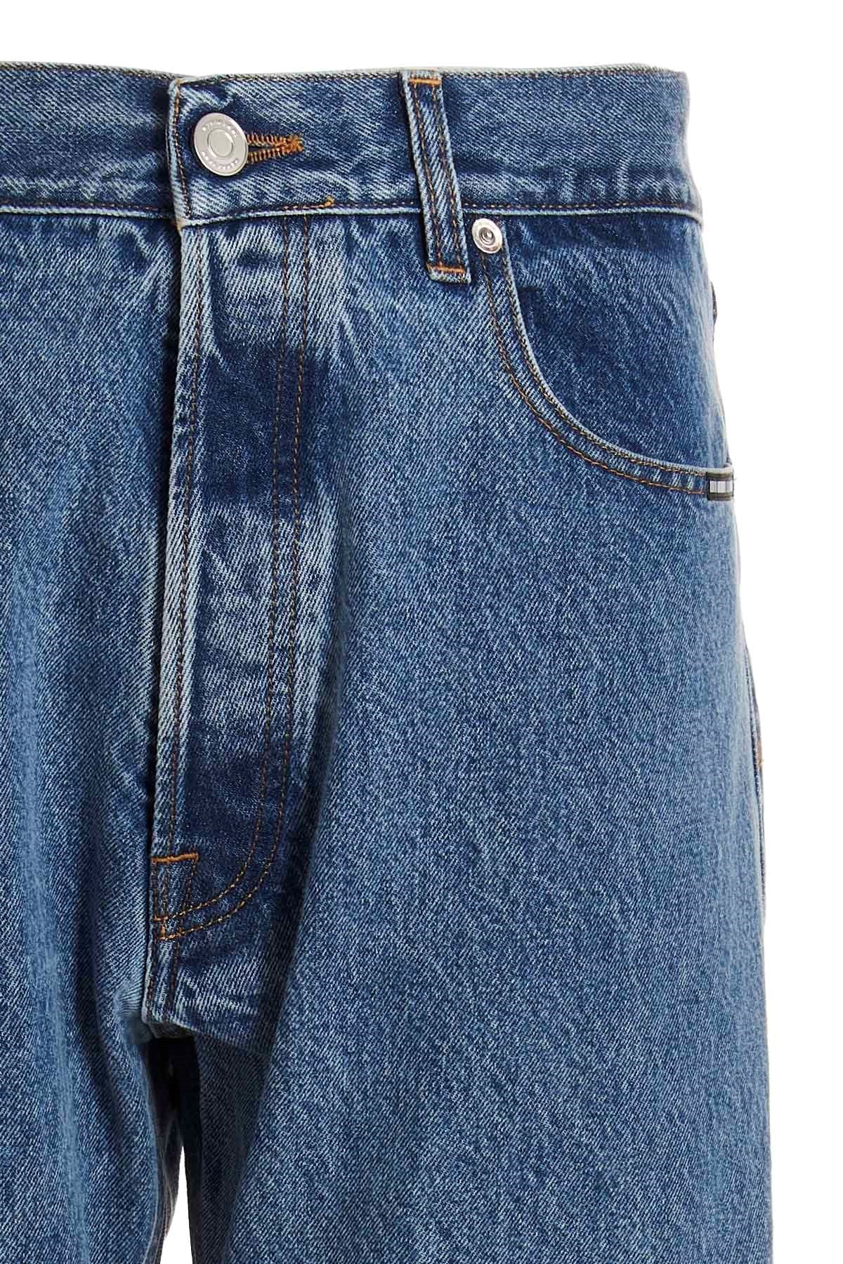 Shop Vtmnts High-waisted Cotton Jeans In Blue