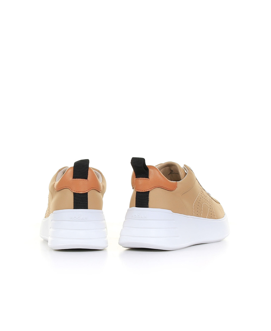 Hogan Tie Casual Sports Shoes In Nude