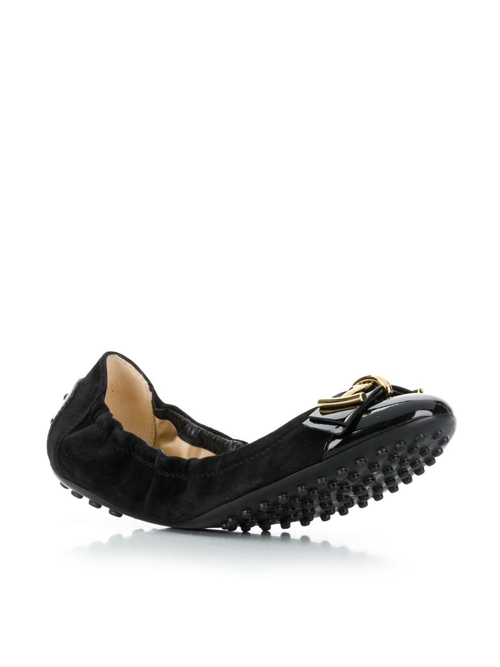 Tod's Stitching Ballet Shoes In Black