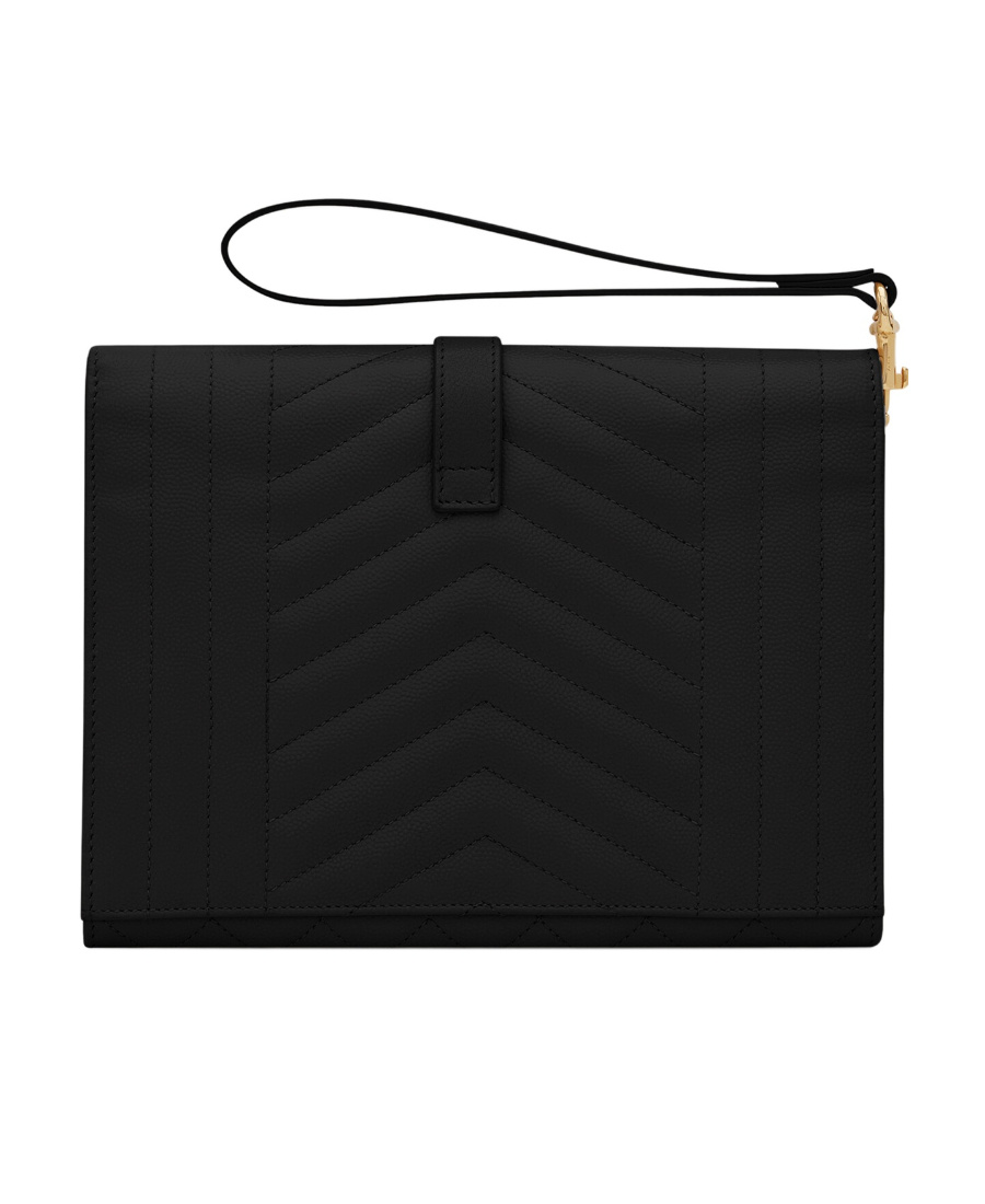 SAINT LAURENT MONOGRAM ENVELOPE CLUTCH BAG