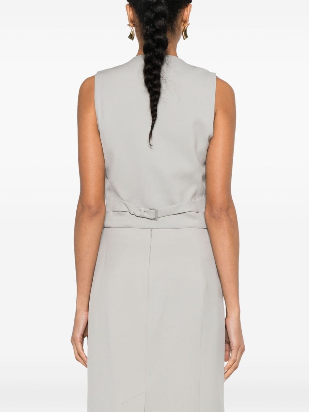 WARDROBE.NYC GREY WAISTCOAT WARDROBE.NYC - WOMEN