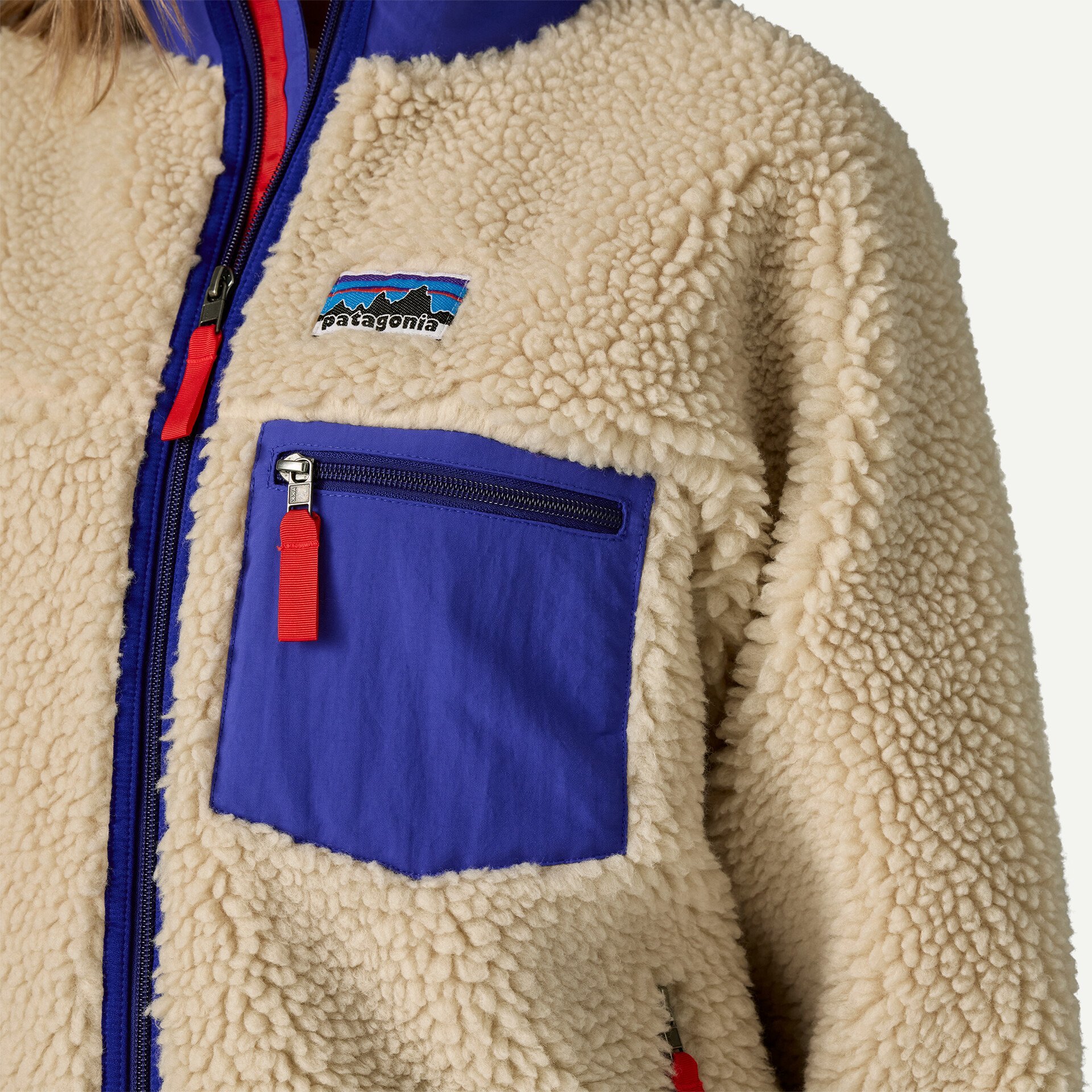 Patagonia Modern Jacket With Contrast Trim And Pockets In Blue