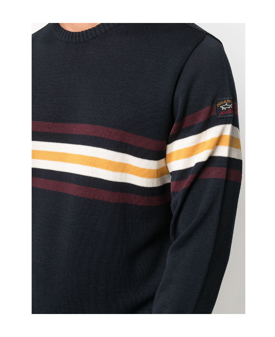 PAUL & SHARK HORIZONTAL STRIPE FINE KNIT JUMPER