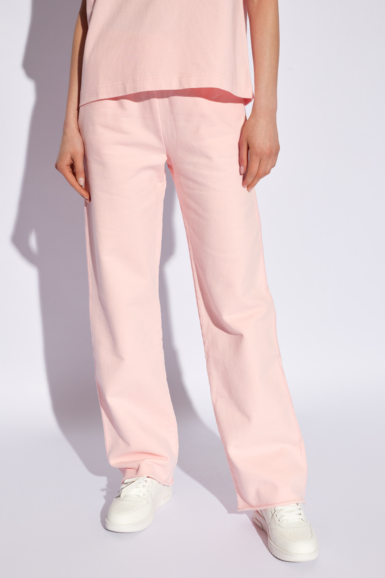 Acne Studios Drawstring Belt Sweatpants In Nude