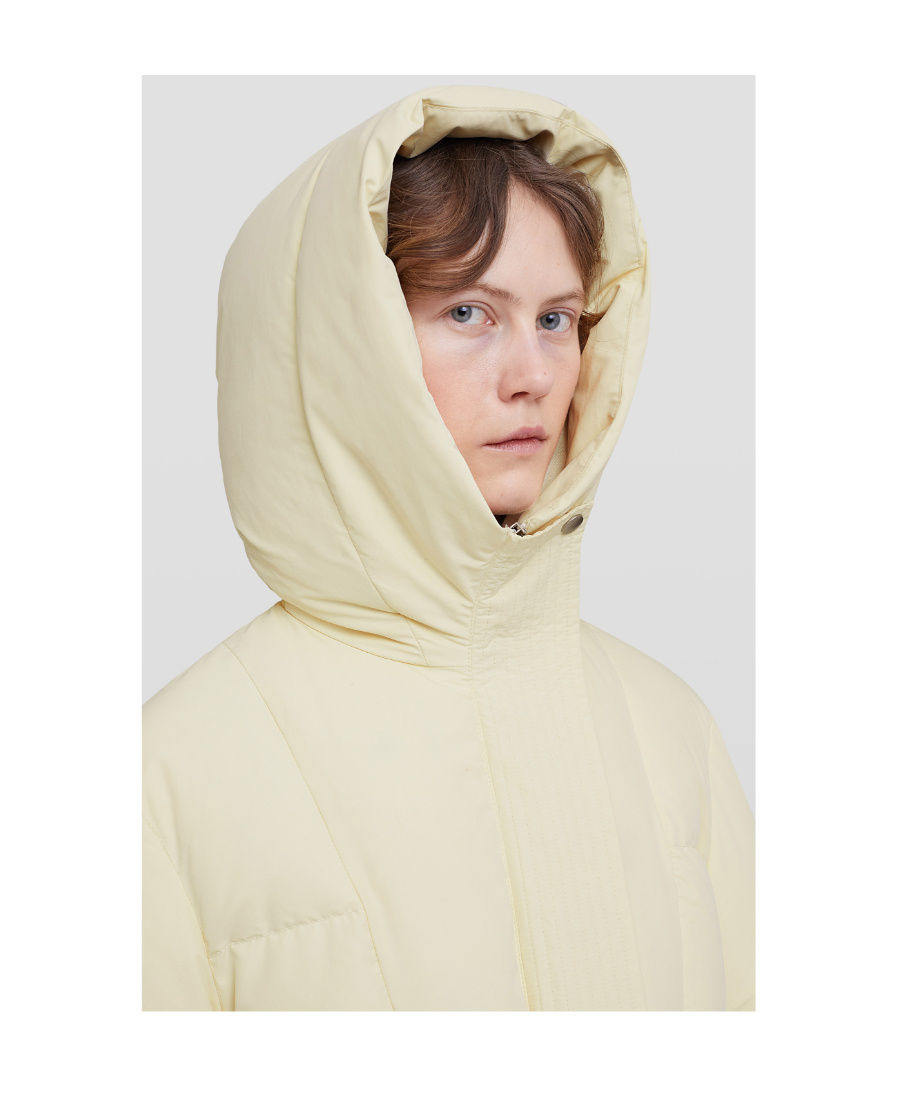 Jil Sander Beige Quilted Down Jacket In Nude
