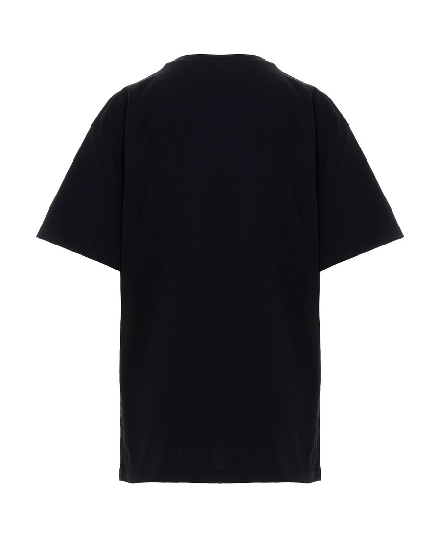 Moschino Teddy Bear Pattern Printed T-shirt In Black