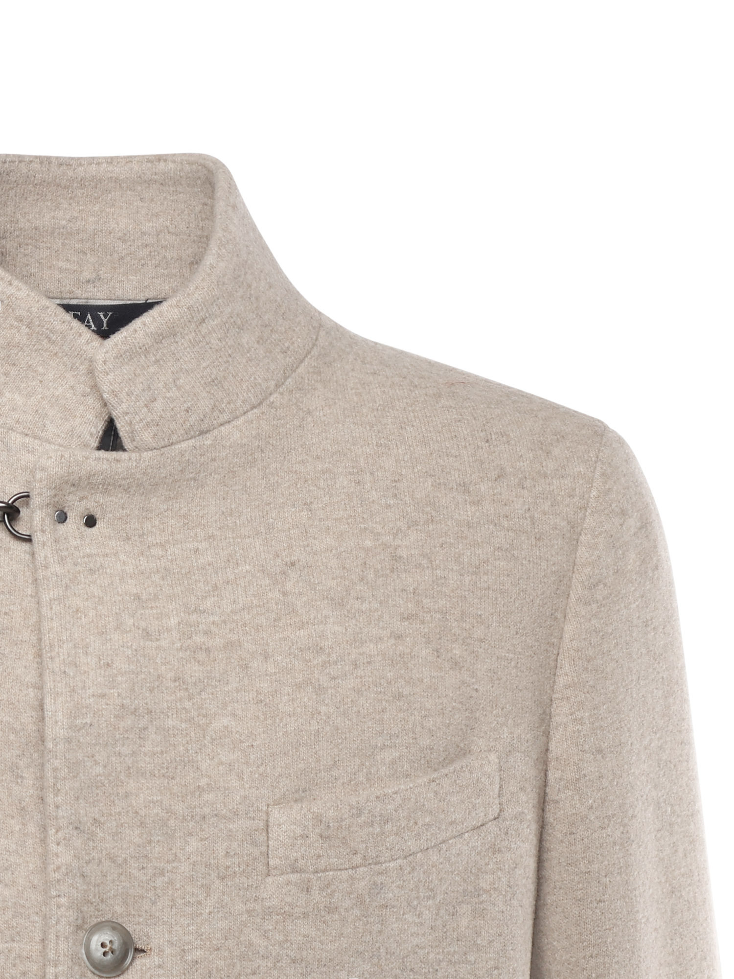 Fay Peak Lapel Wool-blend Coat In Brown