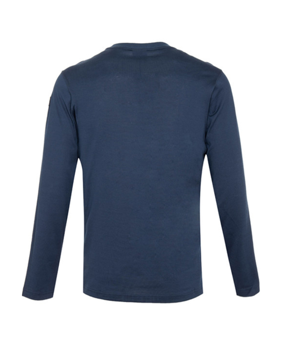 Shop Paul & Shark T-shirt With Round Neck And Long Sleeves In Blue