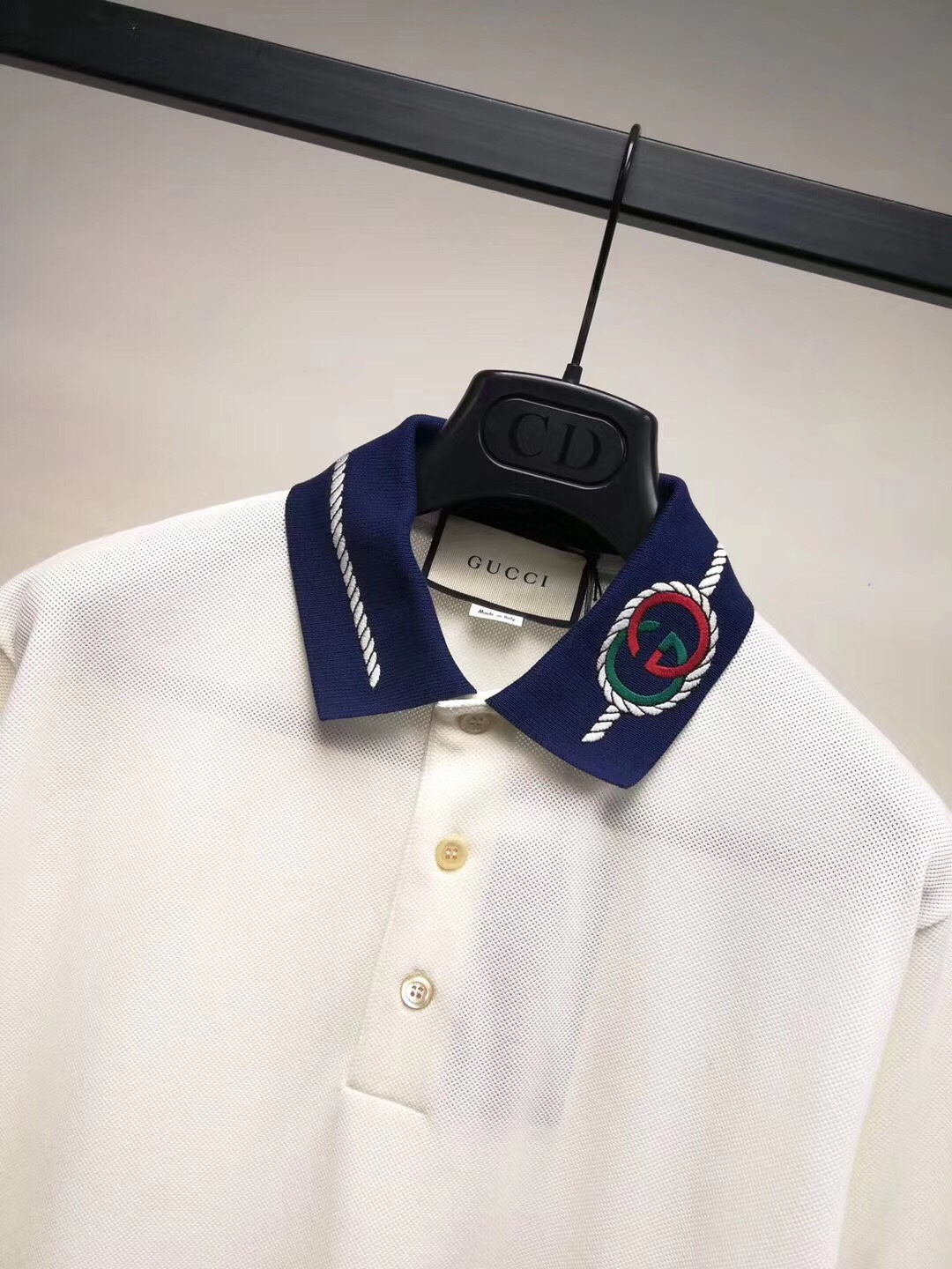 Gucci Interlocking G Polo Shirt In White