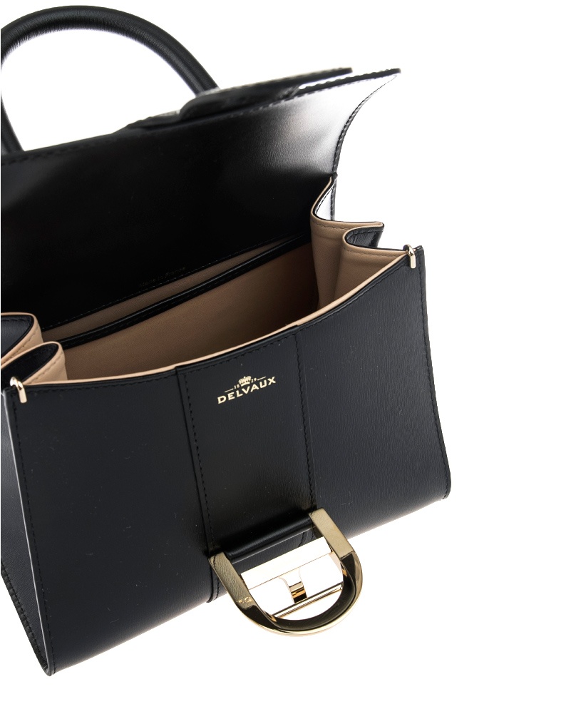 Delvaux Mini Brillant Shoulder Bag In Black