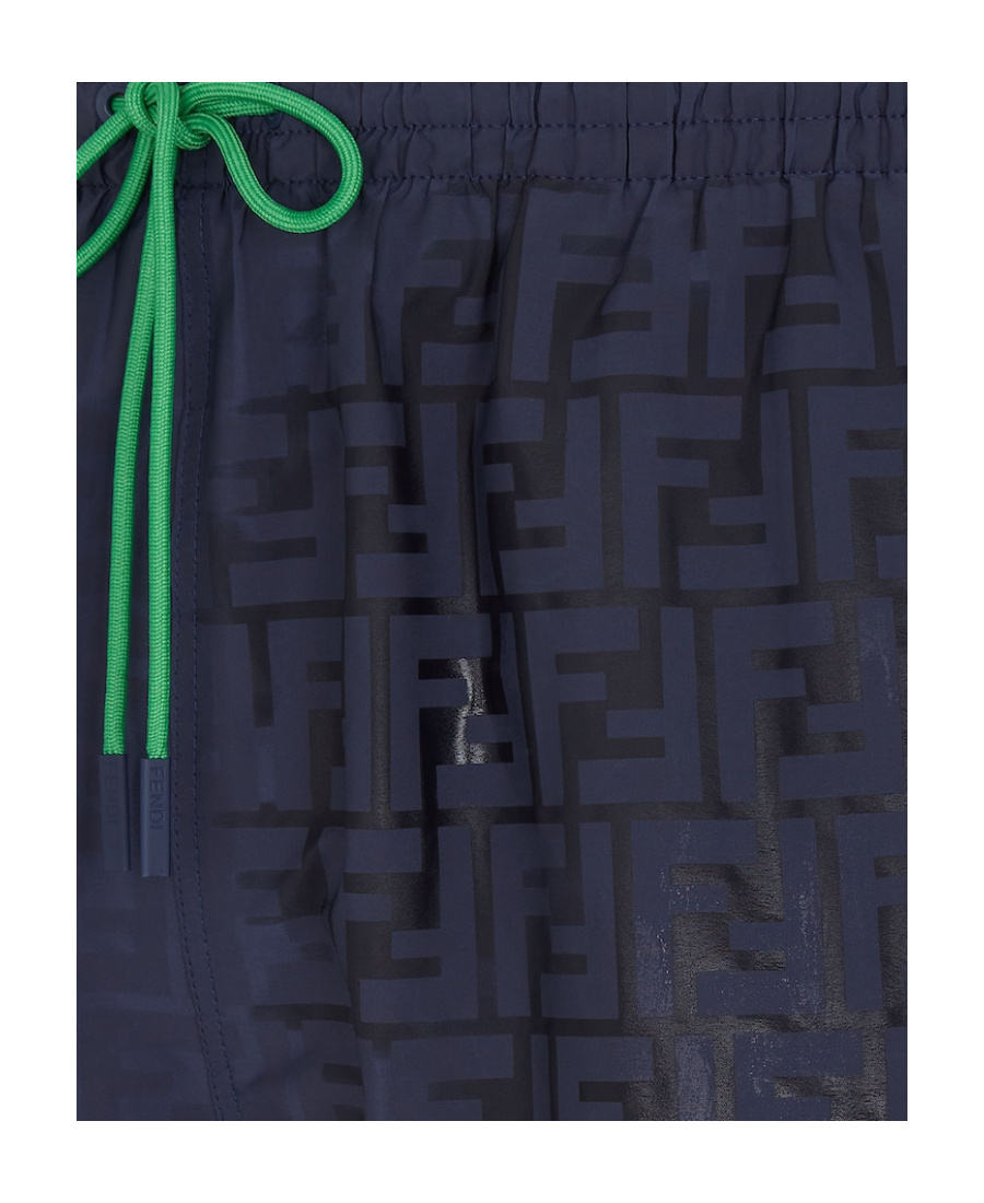 Fendi Nylon Swim Shorts In Black