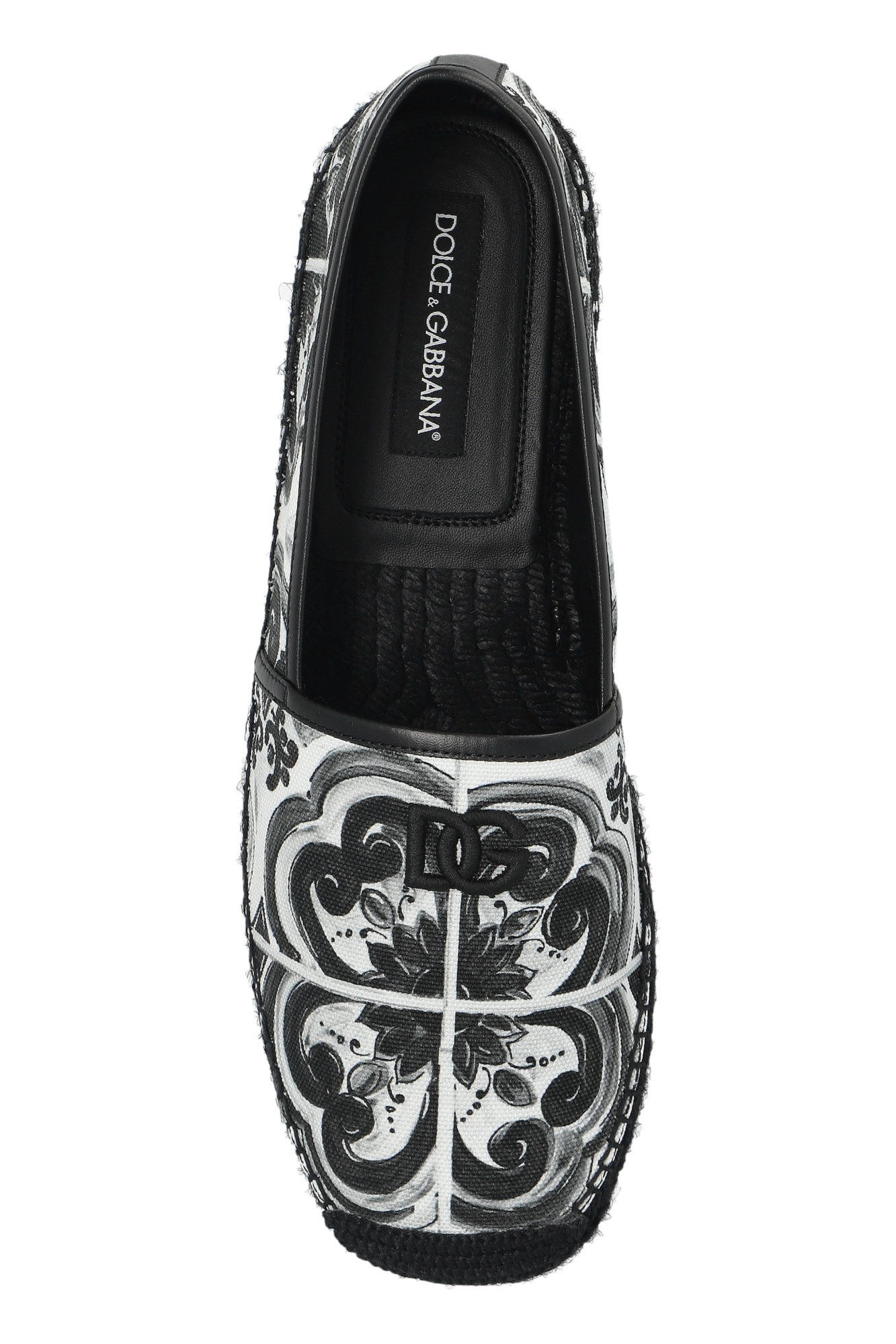 Dolce & Gabbana Majolica-print Espadrilles In Black