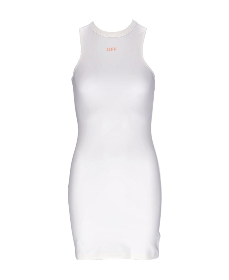 Off-white Sleek Rowing Logo-print Minidress In White